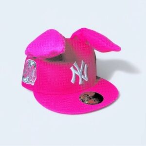 Pink Cap with NY Logo and Bunny Ears